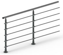 SECO - Garde corps fixation à plat - Kit 2 mètres Anthracite