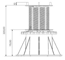 Plot pour dalles réglable STROBÜS H 115-220 mm