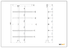 SECO - Garde corps fixation à plat - Kit 2 mètres Anthracite